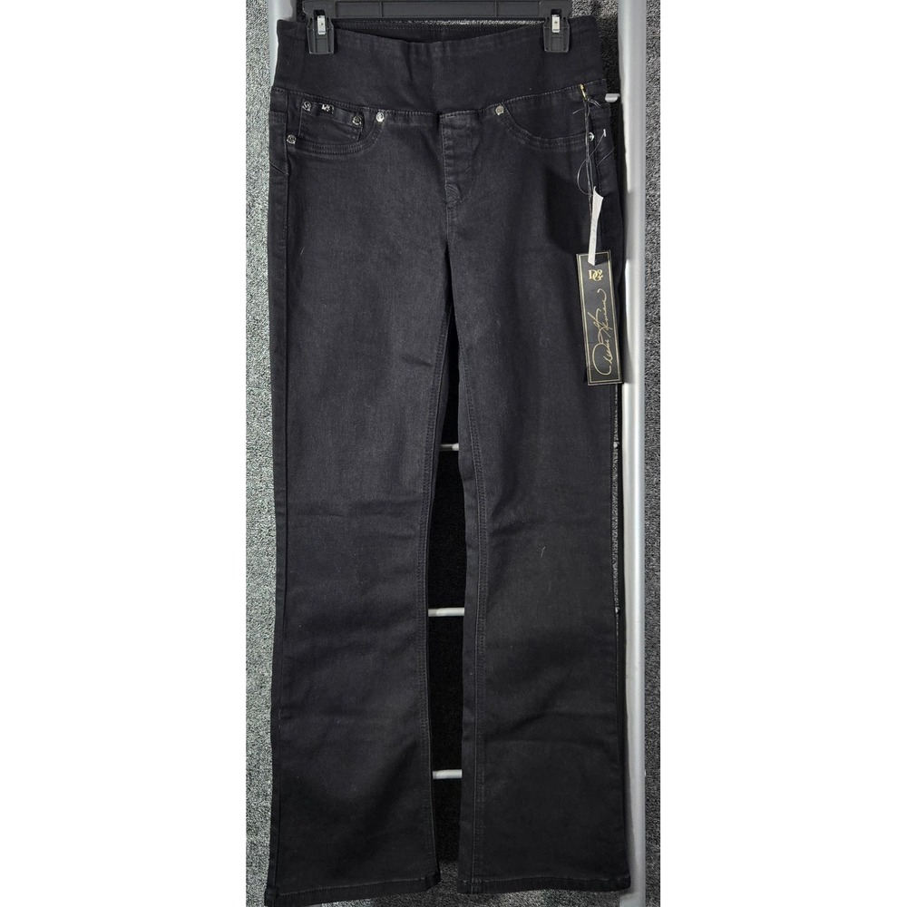 DG2 Diane Gilman Womens Black Pull On Stretch Jeans Size S 26x29